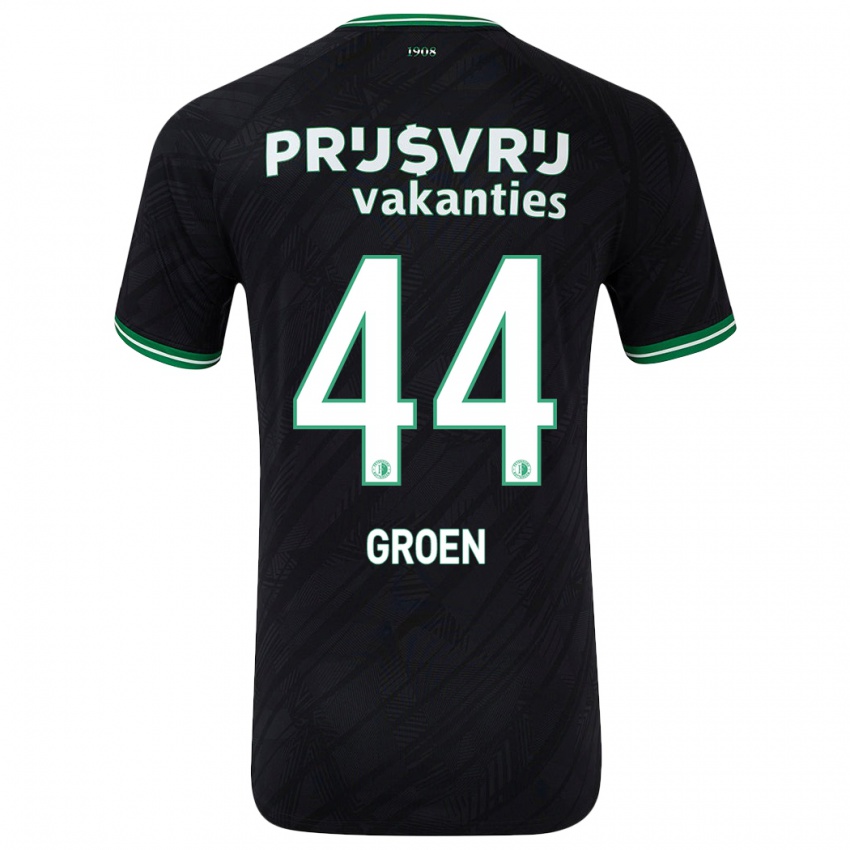 Børn Nesto Groen #44 Sort Grøn Udebane Spillertrøjer 2024/25 Trøje T-Shirt