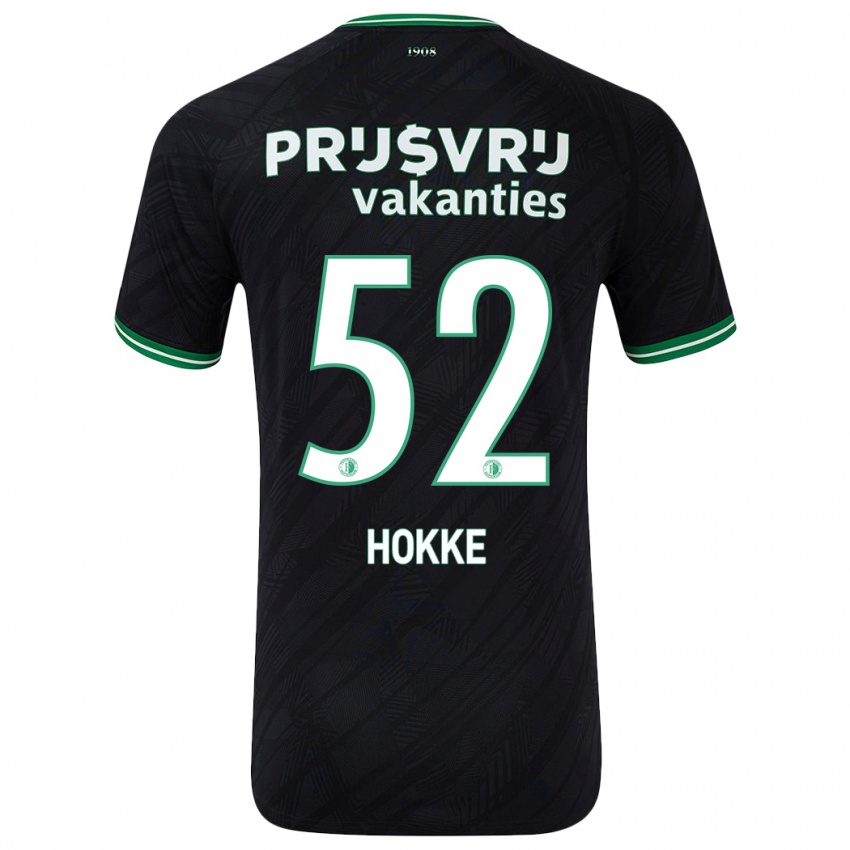 Børn Milan Hokke #52 Sort Grøn Udebane Spillertrøjer 2024/25 Trøje T-Shirt