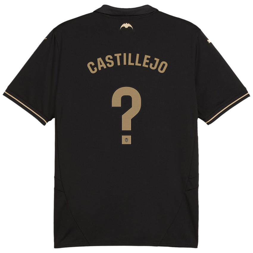 Børn Samu Castillejo #0 Sort Udebane Spillertrøjer 2024/25 Trøje T-Shirt