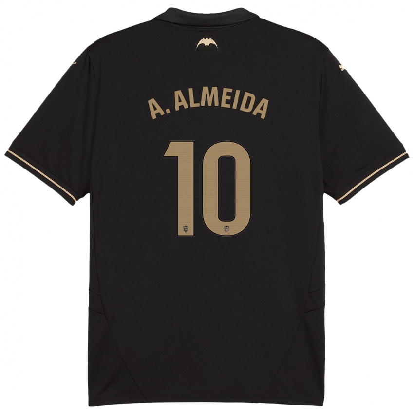 Børn André Almeida #10 Sort Udebane Spillertrøjer 2024/25 Trøje T-Shirt