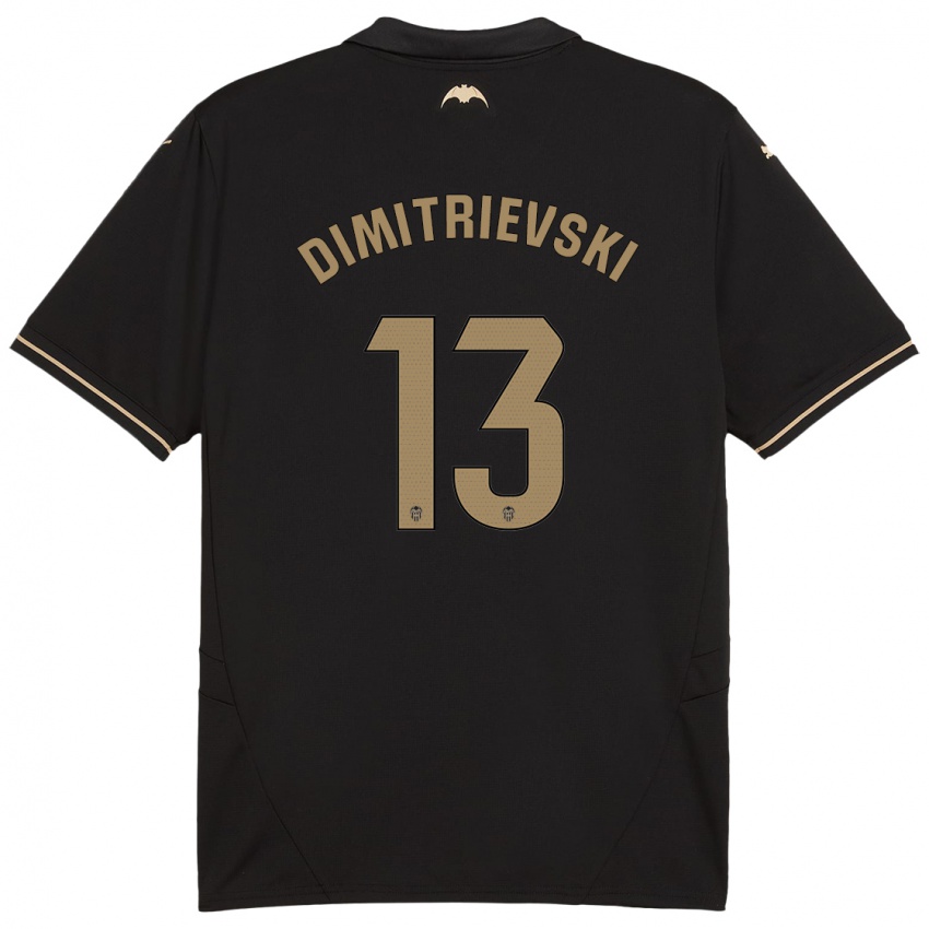 Børn Stole Dimitrievski #13 Sort Udebane Spillertrøjer 2024/25 Trøje T-Shirt