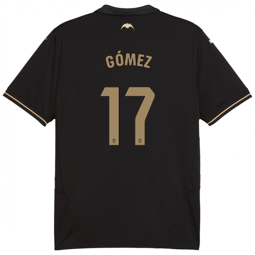 Børn Dani Gómez #17 Sort Udebane Spillertrøjer 2024/25 Trøje T-Shirt