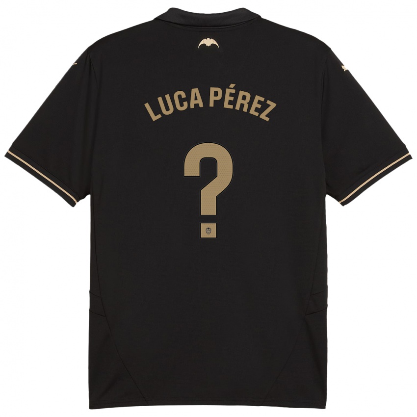 Børn Simón Luca Pérez #0 Sort Udebane Spillertrøjer 2024/25 Trøje T-Shirt