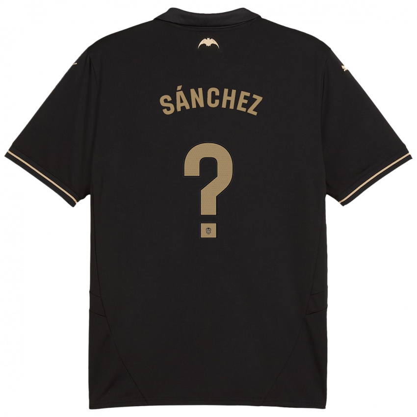 Børn Dani Sánchez #0 Sort Udebane Spillertrøjer 2024/25 Trøje T-Shirt