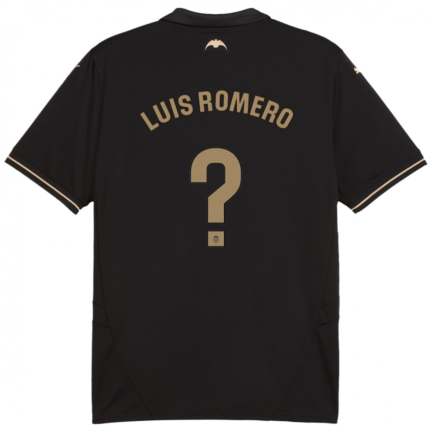 Børn Luis Romero #0 Sort Udebane Spillertrøjer 2024/25 Trøje T-Shirt