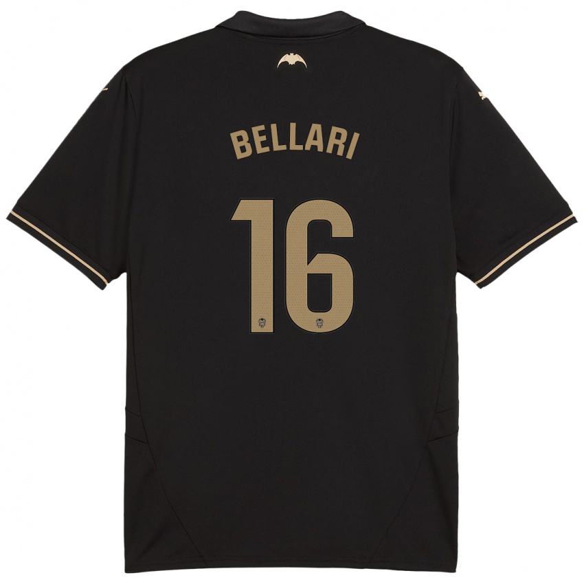 Børn Hamza Bellari #16 Sort Udebane Spillertrøjer 2024/25 Trøje T-Shirt