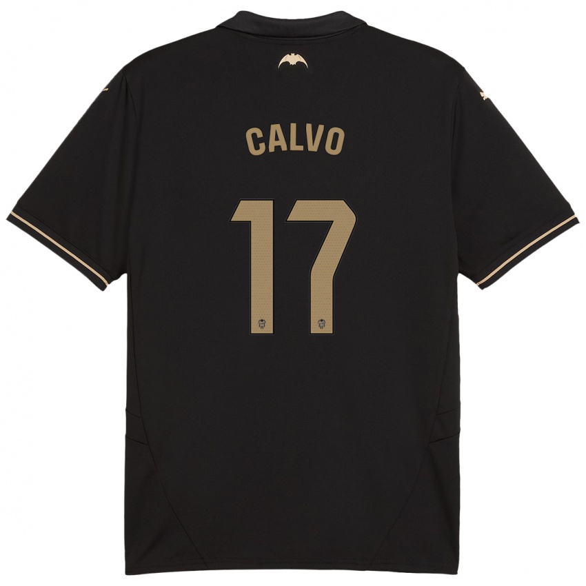 Børn Borja Calvo #17 Sort Udebane Spillertrøjer 2024/25 Trøje T-Shirt