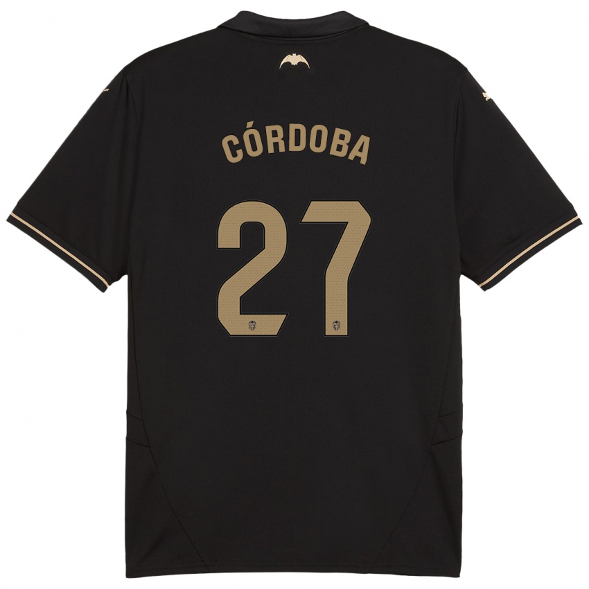 Børn Iker Córdoba #27 Sort Udebane Spillertrøjer 2024/25 Trøje T-Shirt