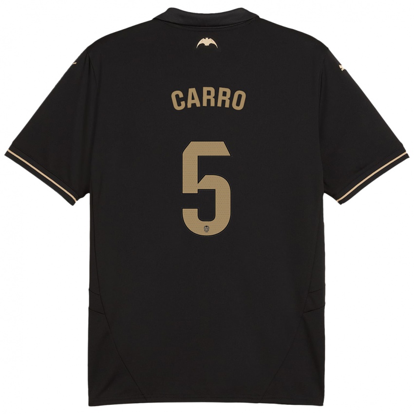 Børn Marta Carro #5 Sort Udebane Spillertrøjer 2024/25 Trøje T-Shirt