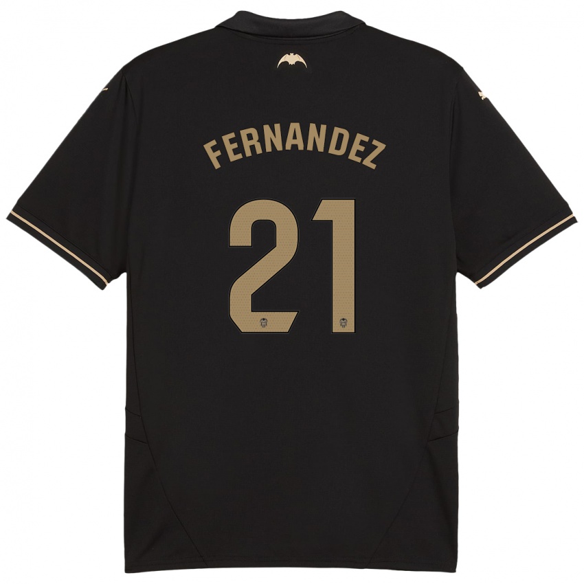 Børn Estela Fernández #21 Sort Udebane Spillertrøjer 2024/25 Trøje T-Shirt