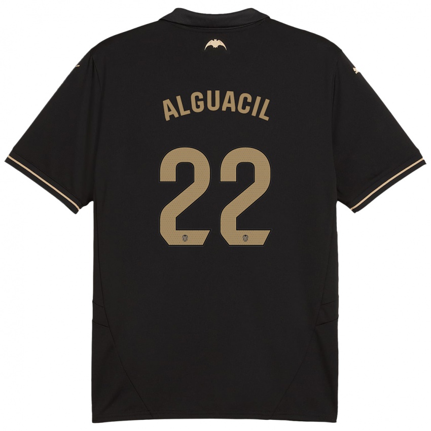 Børn Ainhoa Alguacil #22 Sort Udebane Spillertrøjer 2024/25 Trøje T-Shirt