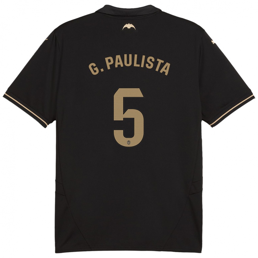 Børn Gabriel Paulista #5 Sort Udebane Spillertrøjer 2024/25 Trøje T-Shirt