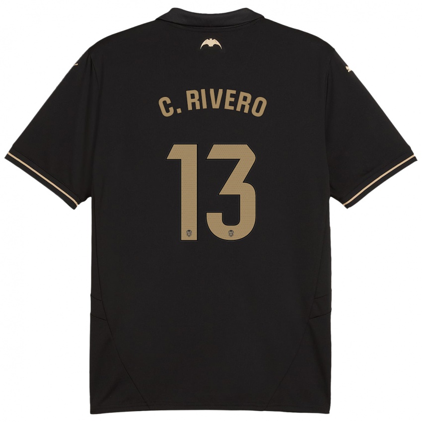 Børn Cristian Rivero #13 Sort Udebane Spillertrøjer 2024/25 Trøje T-Shirt