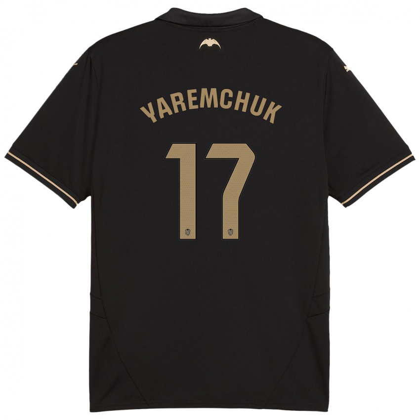 Børn Roman Yaremchuk #17 Sort Udebane Spillertrøjer 2024/25 Trøje T-Shirt