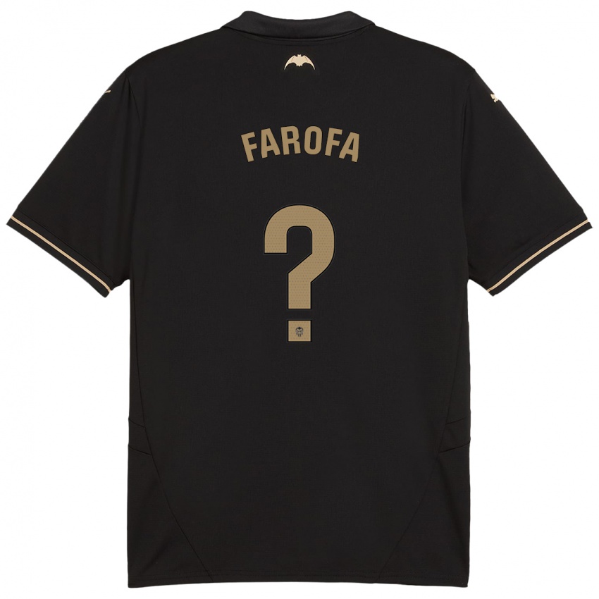 Børn Rodrigo Farofa #0 Sort Udebane Spillertrøjer 2024/25 Trøje T-Shirt