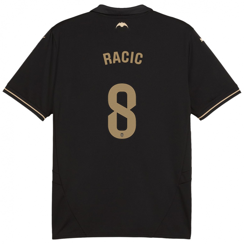 Børn Uros Racic #8 Sort Udebane Spillertrøjer 2024/25 Trøje T-Shirt