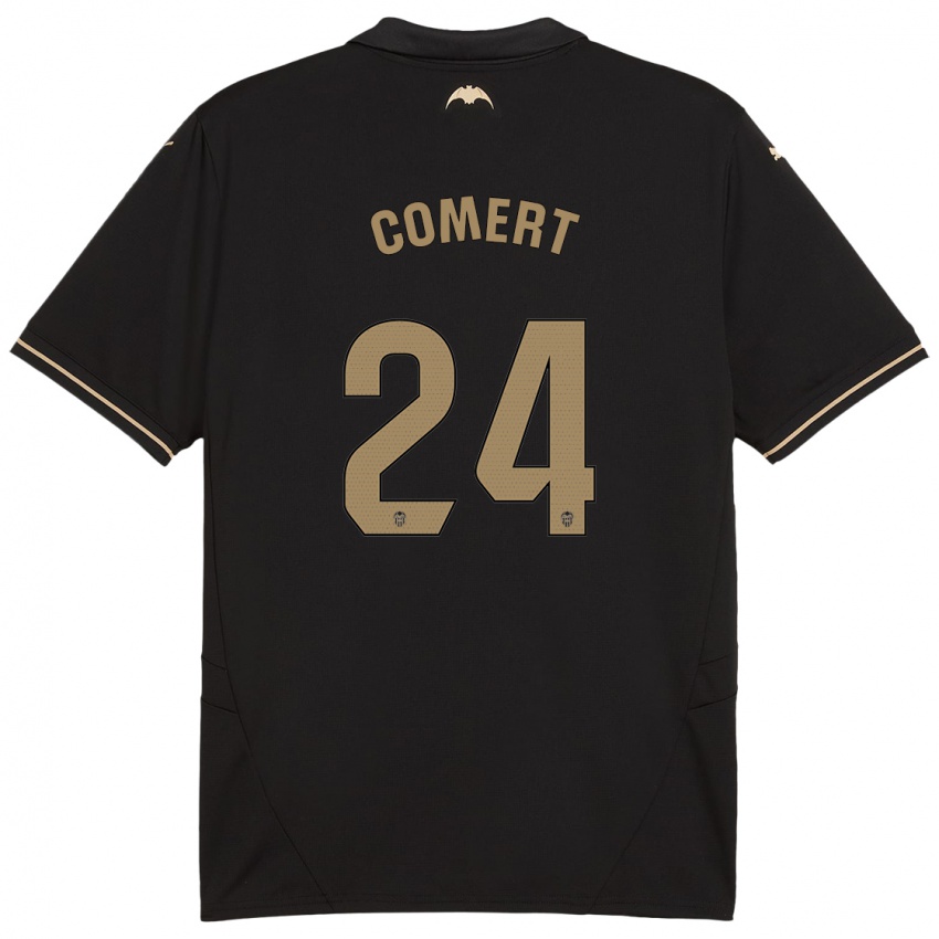 Børn Eray Comert #24 Sort Udebane Spillertrøjer 2024/25 Trøje T-Shirt