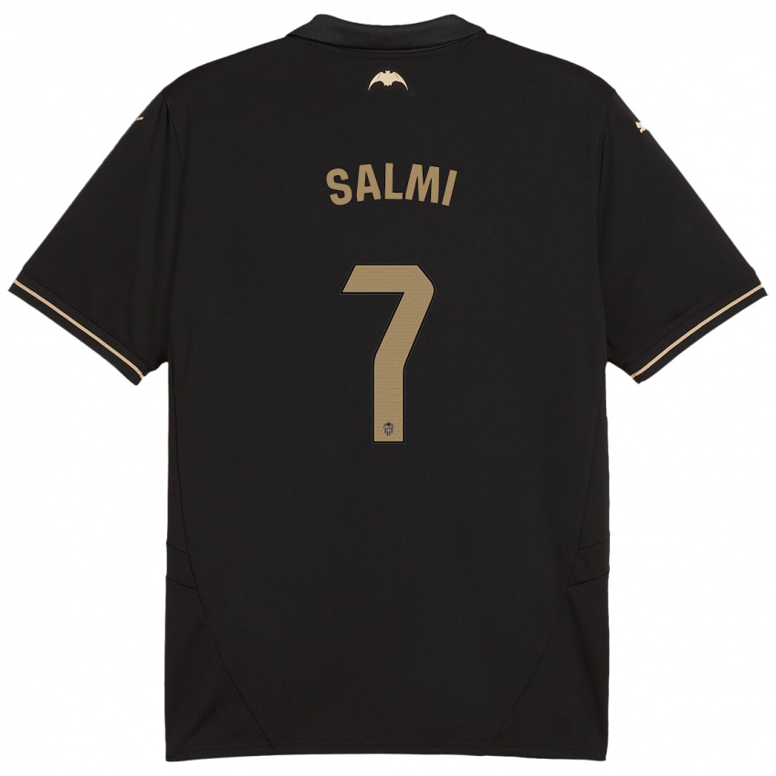 Børn Iina Salmi #7 Sort Udebane Spillertrøjer 2024/25 Trøje T-Shirt