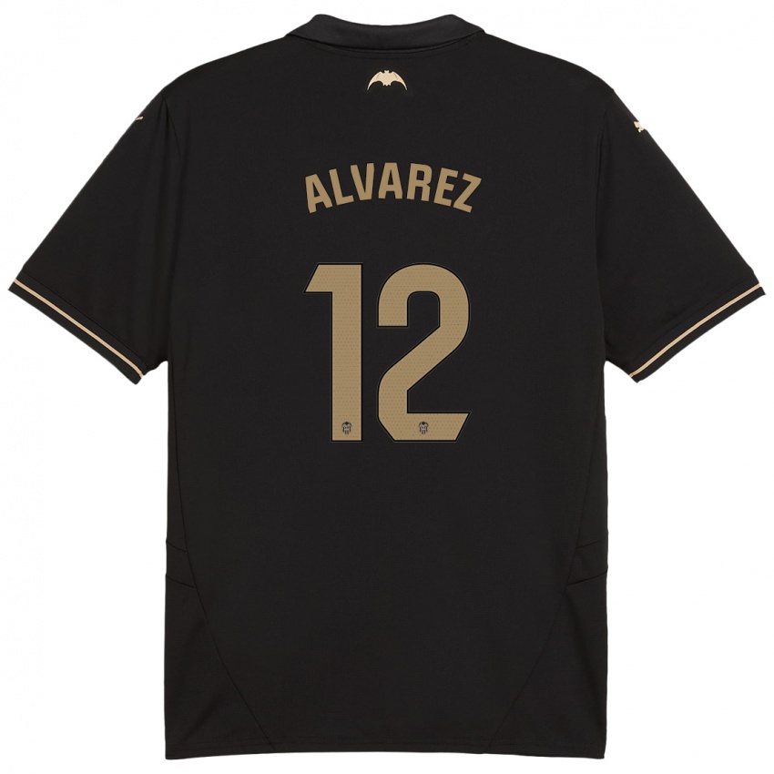 Børn Sofia Alvarez #12 Sort Udebane Spillertrøjer 2024/25 Trøje T-Shirt