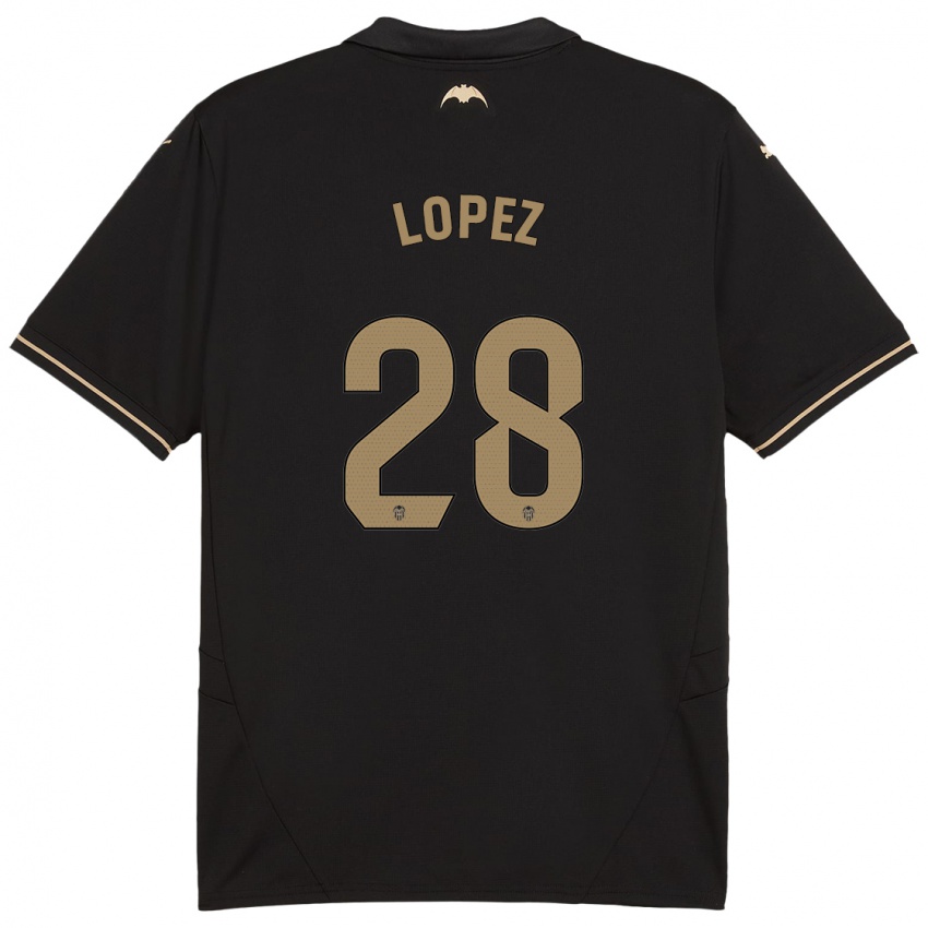 Børn Saray Lopez #28 Sort Udebane Spillertrøjer 2024/25 Trøje T-Shirt