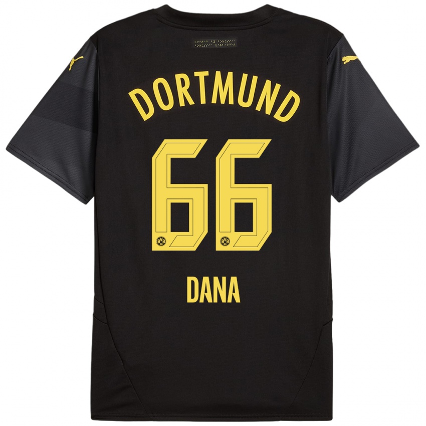 Børn Bleckmann Dana #66 Sort Gul Udebane Spillertrøjer 2024/25 Trøje T-Shirt