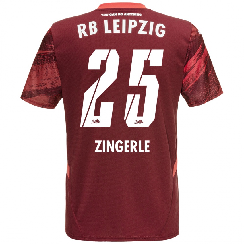 Børn Leopold Zingerle #25 Bourgogne Udebane Spillertrøjer 2024/25 Trøje T-Shirt