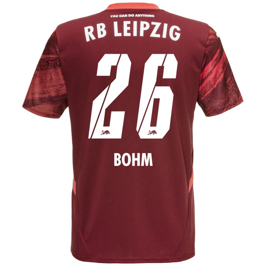 Børn Pepe Böhm #26 Bourgogne Udebane Spillertrøjer 2024/25 Trøje T-Shirt