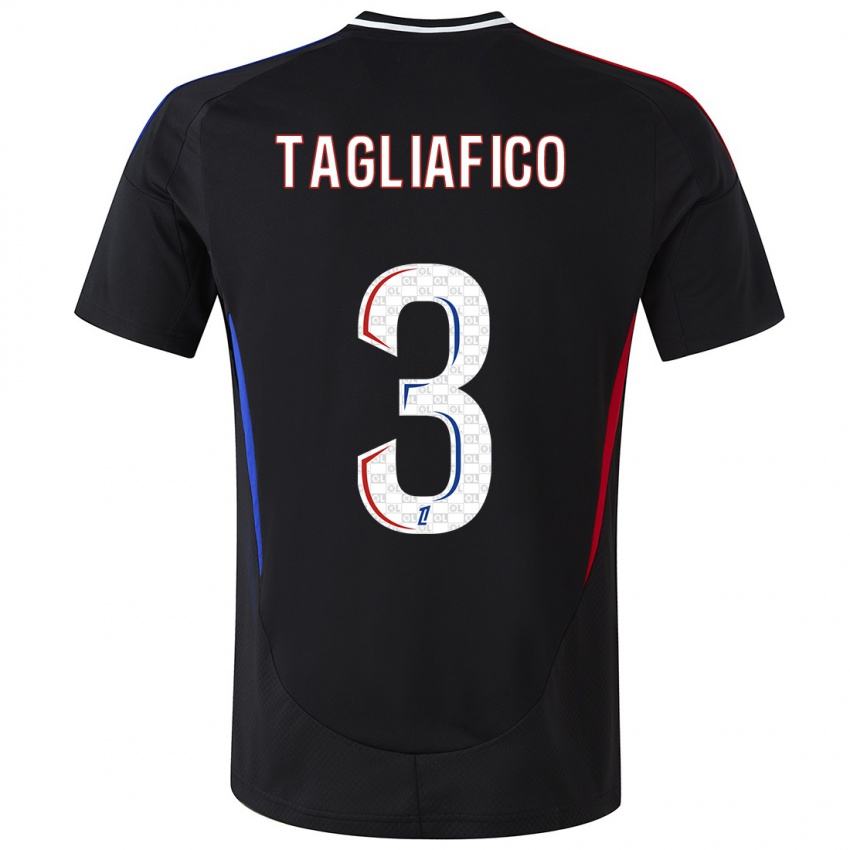 Børn Nicolas Tagliafico #3 Sort Udebane Spillertrøjer 2024/25 Trøje T-Shirt