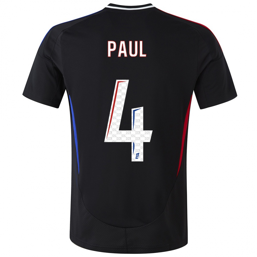 Børn Paul Akouokou #4 Sort Udebane Spillertrøjer 2024/25 Trøje T-Shirt