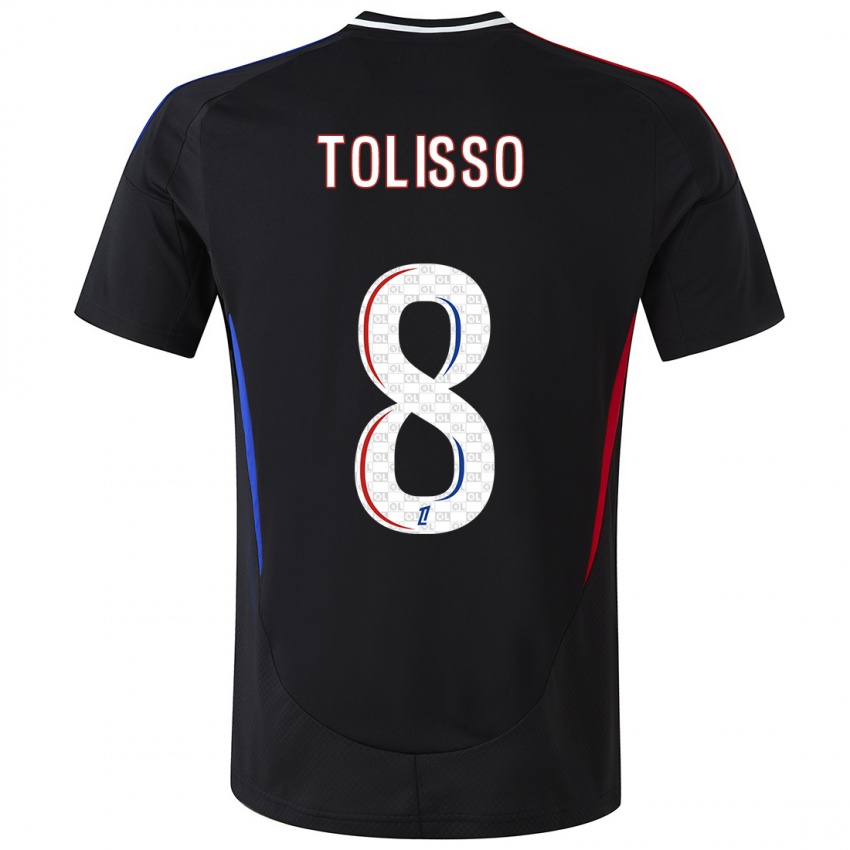 Børn Corentin Tolisso #8 Sort Udebane Spillertrøjer 2024/25 Trøje T-Shirt