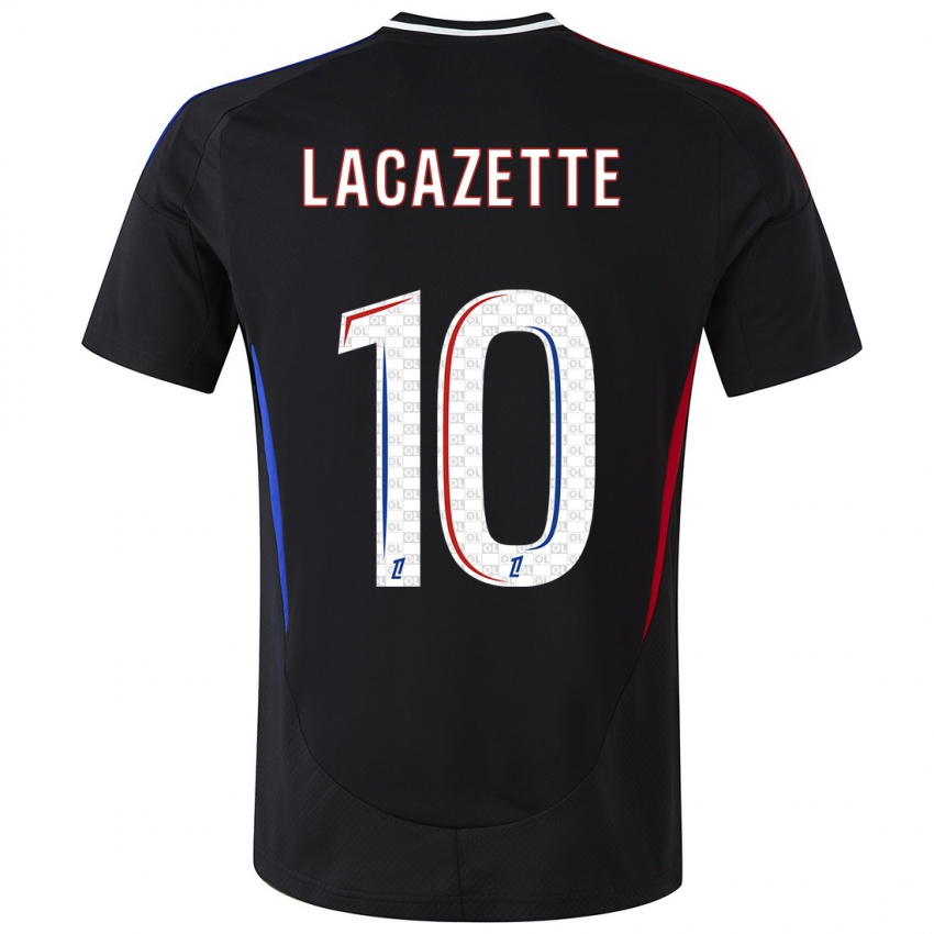 Børn Alexandre Lacazette #10 Sort Udebane Spillertrøjer 2024/25 Trøje T-Shirt