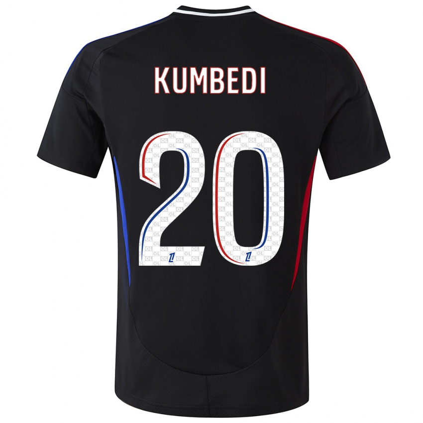 Børn Saël Kumbedi #20 Sort Udebane Spillertrøjer 2024/25 Trøje T-Shirt