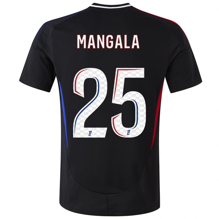 Børn Orel Mangala #25 Sort Udebane Spillertrøjer 2024/25 Trøje T-Shirt