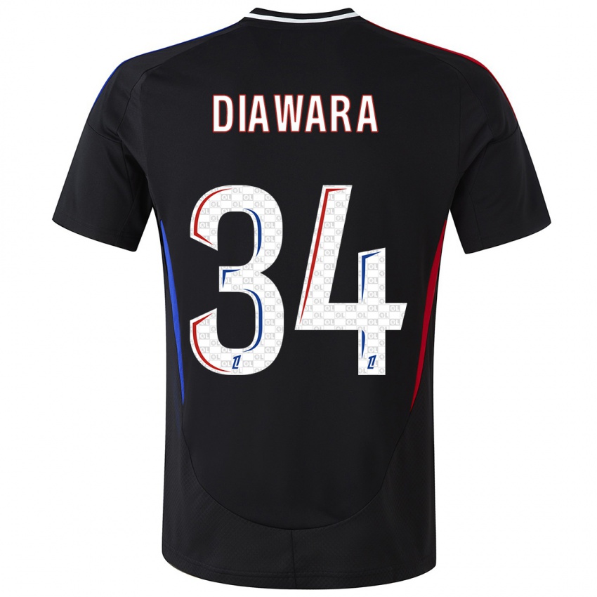 Børn Mahamadou Diawara #34 Sort Udebane Spillertrøjer 2024/25 Trøje T-Shirt