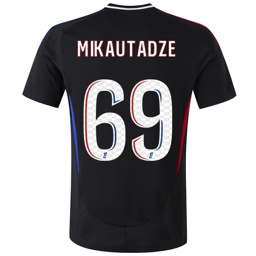 Børn Georges Mikautadze #69 Sort Udebane Spillertrøjer 2024/25 Trøje T-Shirt