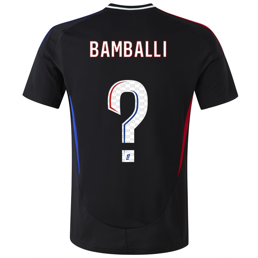 Børn Léo Bamballi #0 Sort Udebane Spillertrøjer 2024/25 Trøje T-Shirt