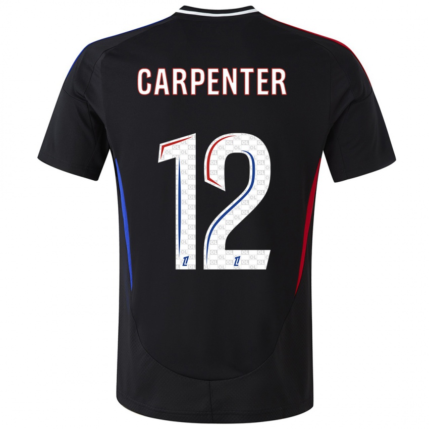 Børn Ellie Carpenter #12 Sort Udebane Spillertrøjer 2024/25 Trøje T-Shirt