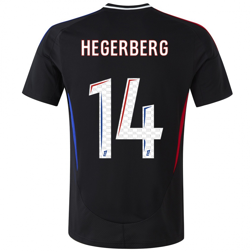 Børn Ada Hegerberg #14 Sort Udebane Spillertrøjer 2024/25 Trøje T-Shirt