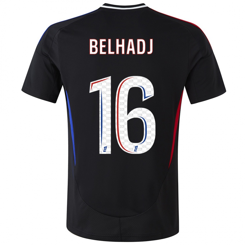 Børn Féerine Belhadj #16 Sort Udebane Spillertrøjer 2024/25 Trøje T-Shirt