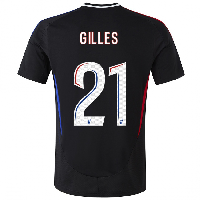 Børn Vanessa Gilles #21 Sort Udebane Spillertrøjer 2024/25 Trøje T-Shirt