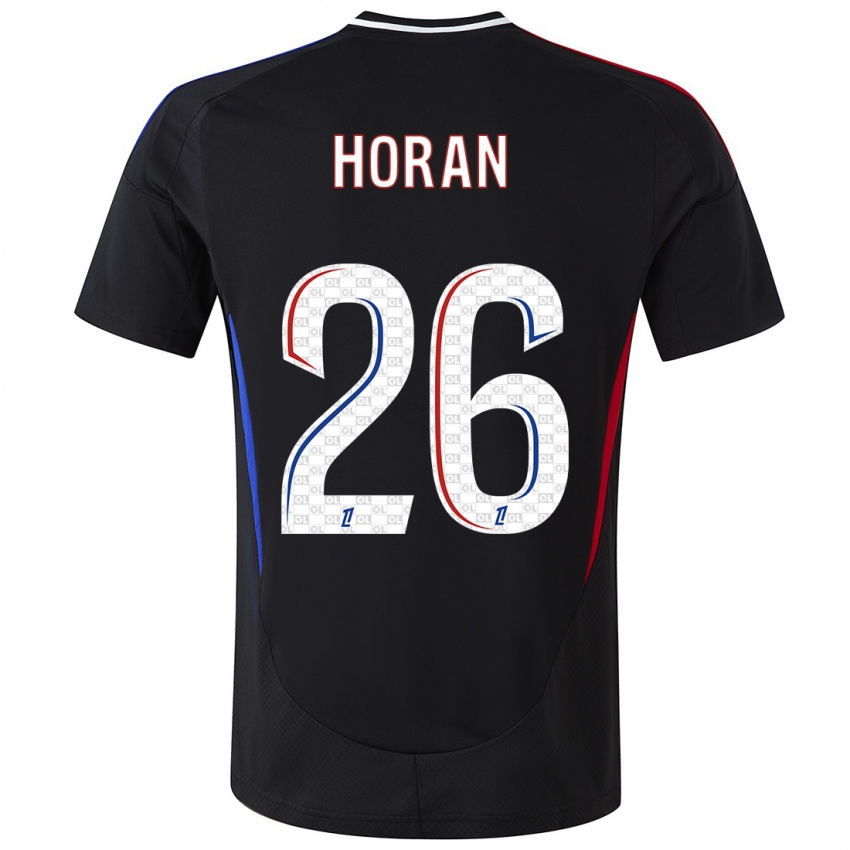 Børn Lindsey Horan #26 Sort Udebane Spillertrøjer 2024/25 Trøje T-Shirt