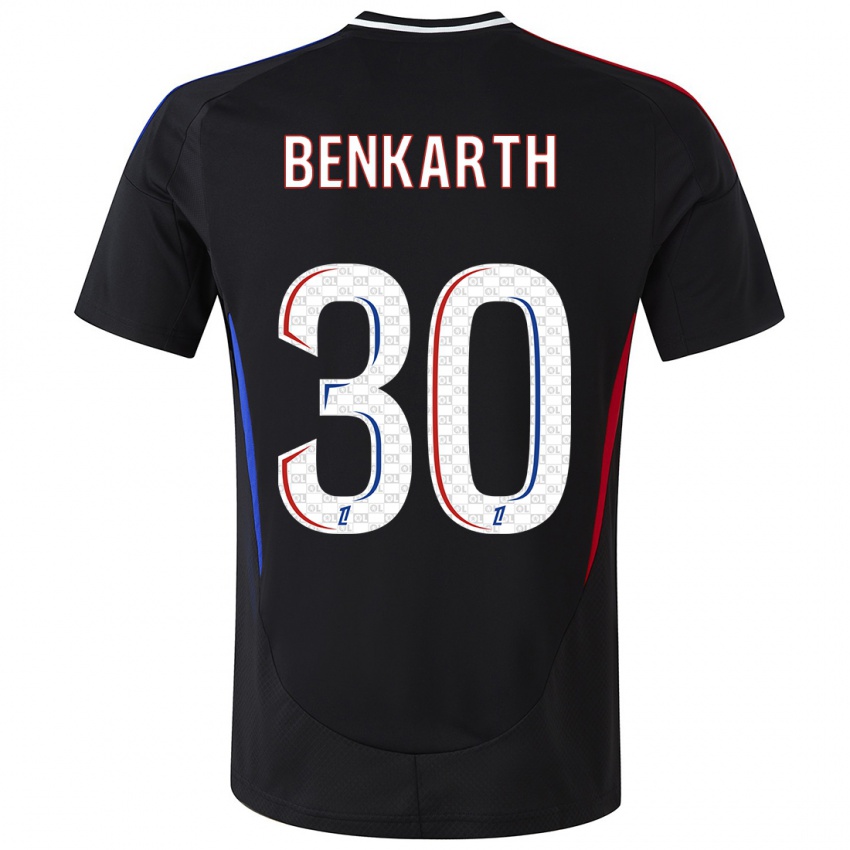 Børn Laura Benkarth #30 Sort Udebane Spillertrøjer 2024/25 Trøje T-Shirt