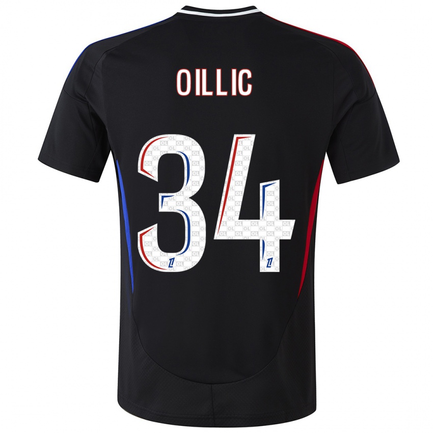 Børn Laureen Oillic #34 Sort Udebane Spillertrøjer 2024/25 Trøje T-Shirt