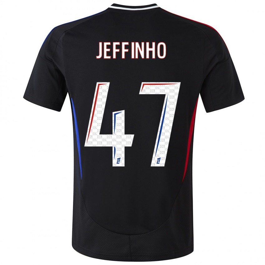 Børn Jeffinho #47 Sort Udebane Spillertrøjer 2024/25 Trøje T-Shirt