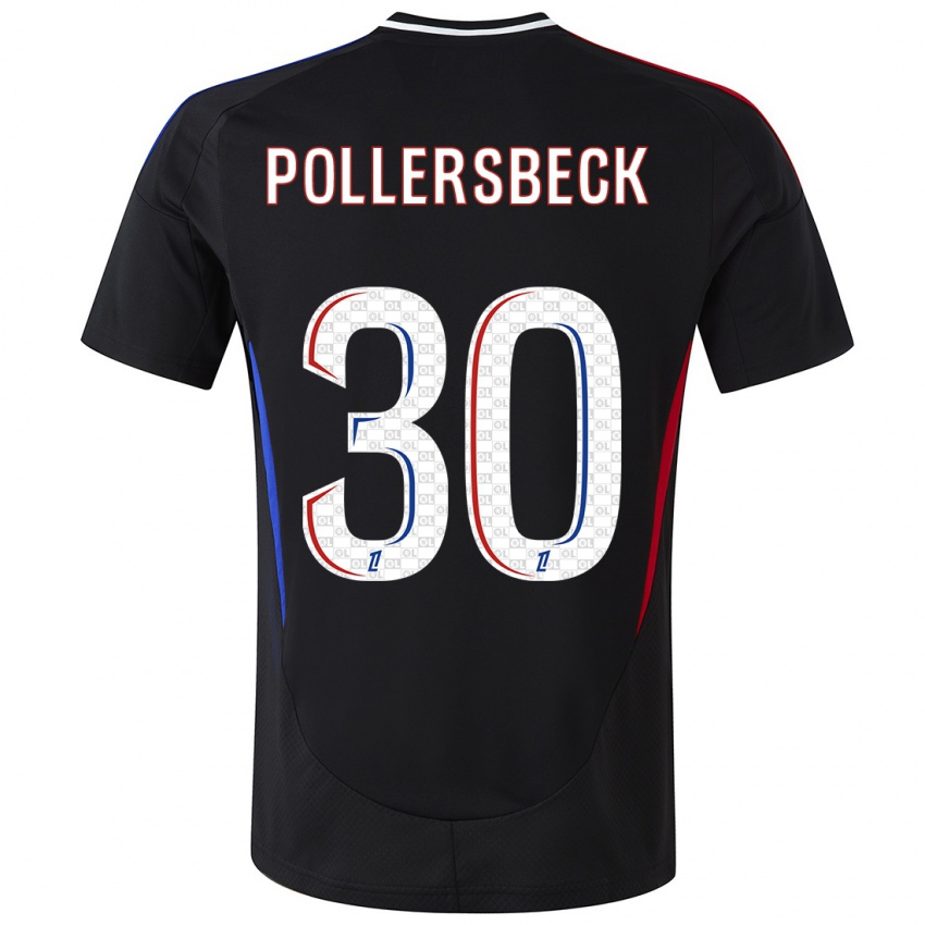 Børn Julian Pollersbeck #30 Sort Udebane Spillertrøjer 2024/25 Trøje T-Shirt