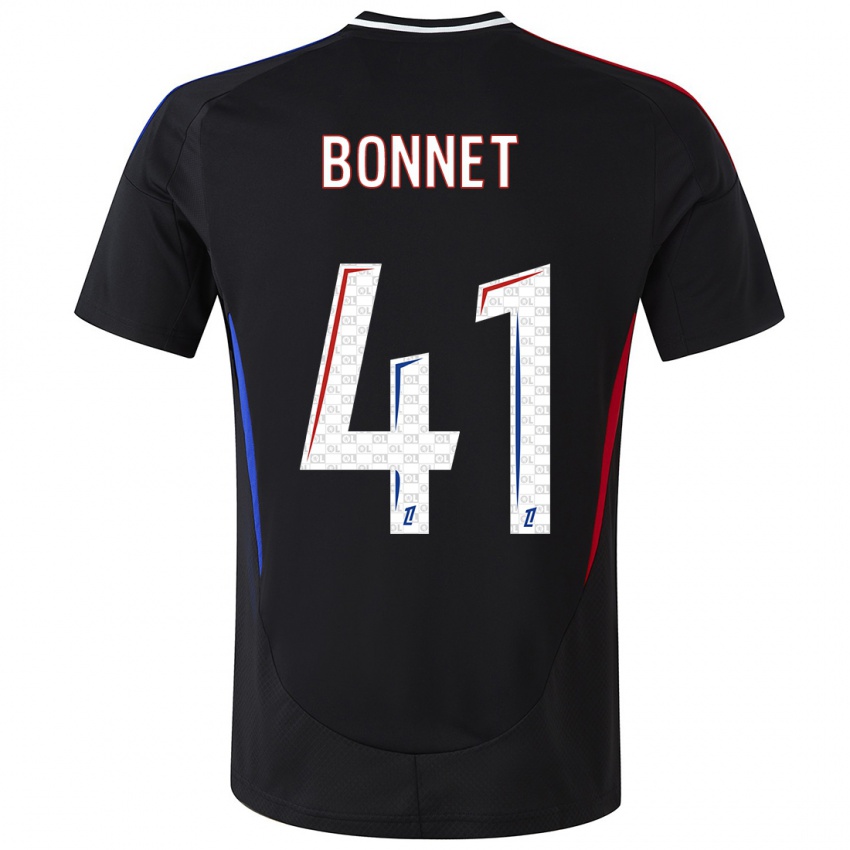 Børn Noam Bonnet #41 Sort Udebane Spillertrøjer 2024/25 Trøje T-Shirt