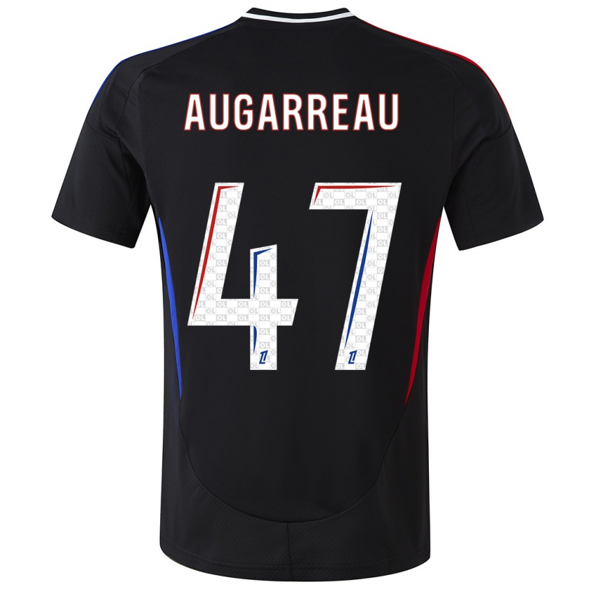 Børn Sofiane Augarreau #47 Sort Udebane Spillertrøjer 2024/25 Trøje T-Shirt