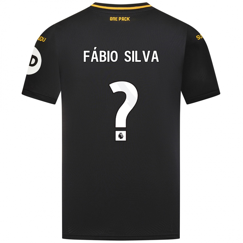 Børn Fabio Silva #0 Sort Udebane Spillertrøjer 2024/25 Trøje T-Shirt