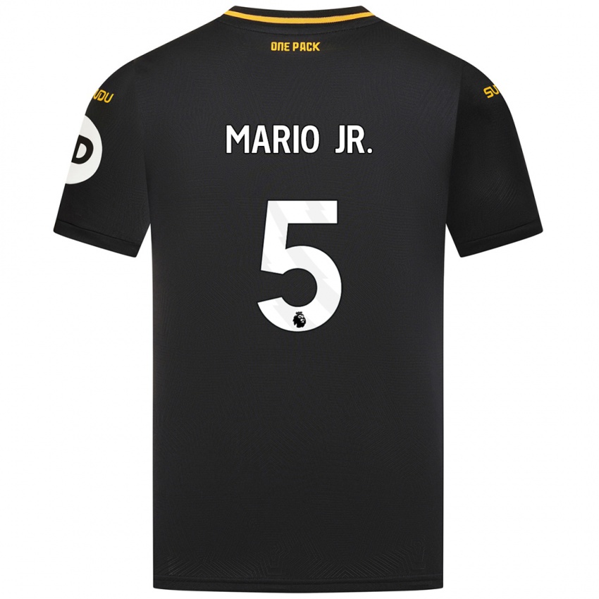 Børn Mario Lemina #5 Sort Udebane Spillertrøjer 2024/25 Trøje T-Shirt