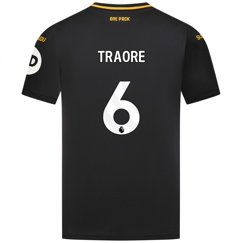 Børn Boubacar Traoré #6 Sort Udebane Spillertrøjer 2024/25 Trøje T-Shirt